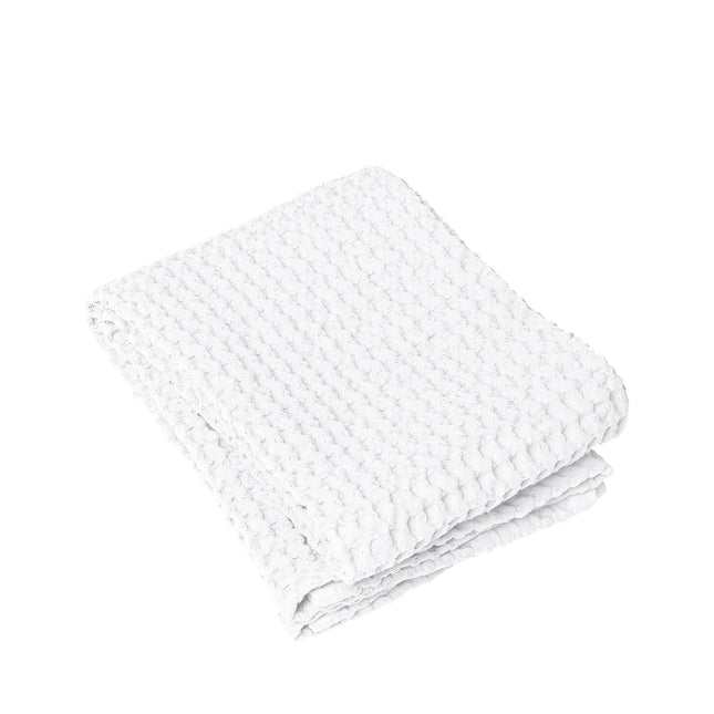 Blomus CARO handdoek 50x100 cm (66305) - gewafeld katoen - White, wit