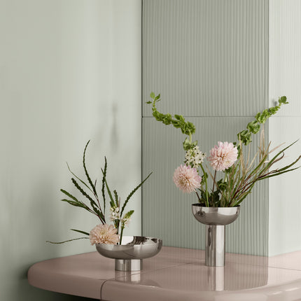 Blomus Miyabi vaas Polished - Laag en hoog - bathlaving.com