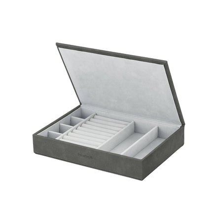 Blomus sieradendoos Sahla - kleur Pewter - voorzien van vakjes