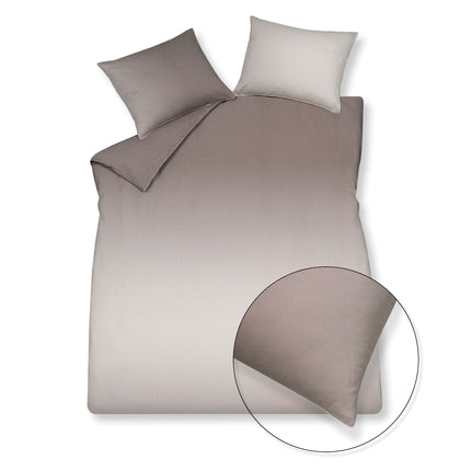 Copripiumino HOME Milano Taupe 200x220 cm (raso di cotone)