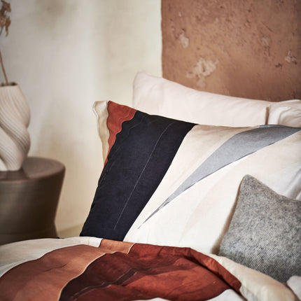 Vandyck Curva dekbedovertrek Cream Tan - kussensloop Home 99 Grey - bathlaving.com