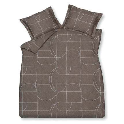 PUZZLE Bettbezug Espresso 200x220 cm