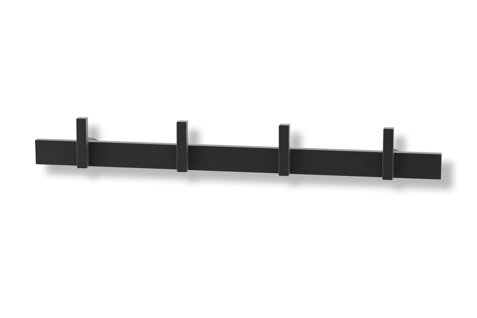 Zack kapstok Cadore - kleur zwart - 4 haken