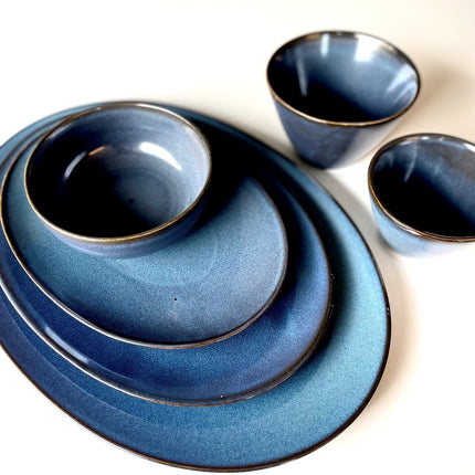 CIRRO plat bord ovaal 24 cm - Dark blue
