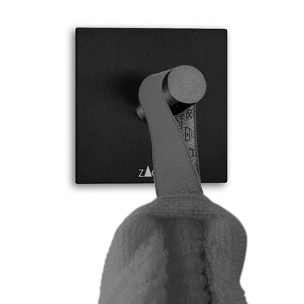 Crochet porte-serviettes PECO autocollant (noir)
