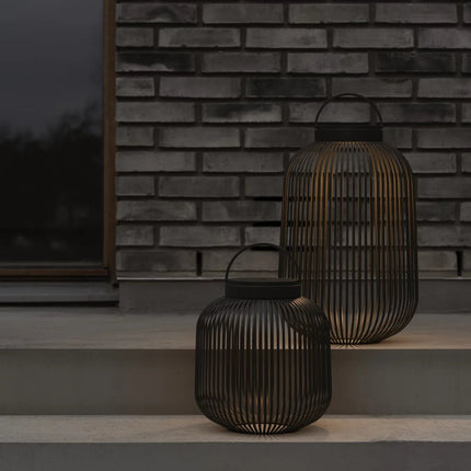LITO LED-Laterne Seidengrau mittel