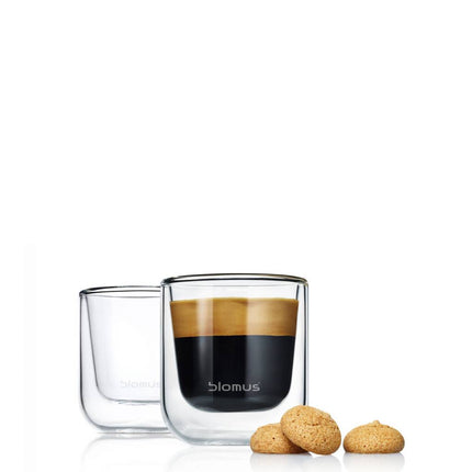 Dubbelwandig glas NERO espresso (set/2)