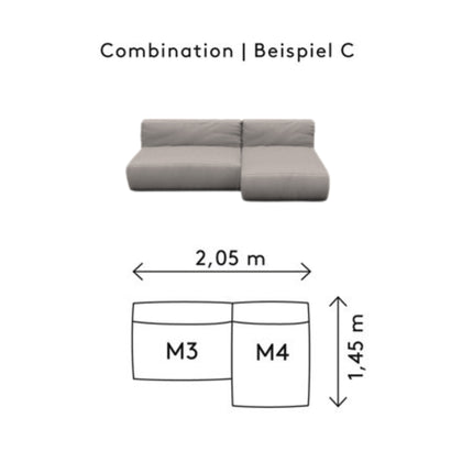 GROW lounge sofa C Earth Boucle