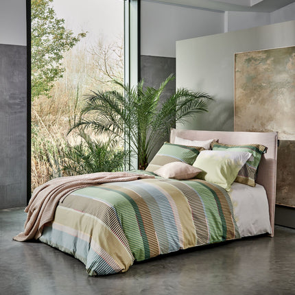 Dynebetræk HAPPY SLEEP Smoke Green 240x220 cm (satin bomuld)