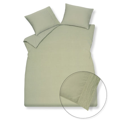 Dekbedovertrek PURE 07 Light Olive 200x220 cm (linnen / satijnkatoen)