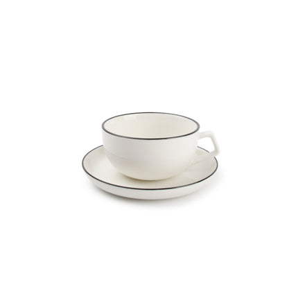 STUDIO BASE Tasse und Untertasse 220 ml weiß (Set/4)
