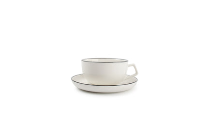 STUDIO BASE Tasse und Untertasse 220 ml weiß (Set/4)
