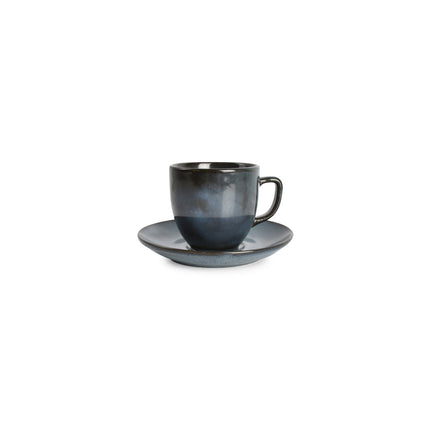 Tazza con piattino CIRRO - Blu scuro