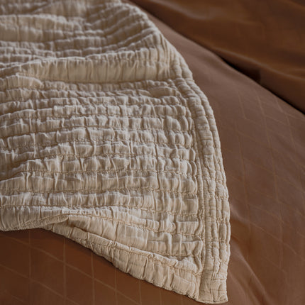 Dekbedovertrek PURITY Monaco Cream Tan 200x220 cm (satijnkatoen)