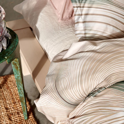 Housse de couette FLOWING Cream Tan 200x220 cm (satin de coton)