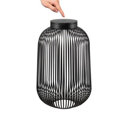 LITO LED-Laterne Seidengrau mittel