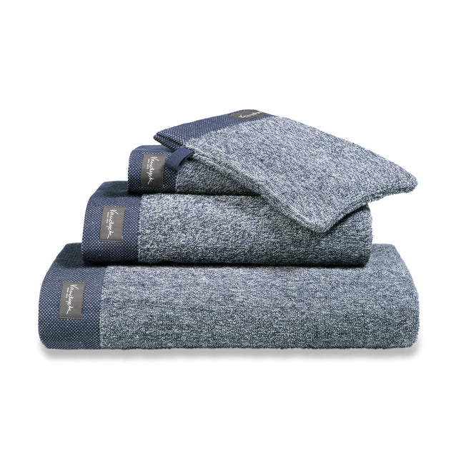 <tc>HOME</tc> Handtuch 60x110 cm Mouliné Blue Ink (Set/3)
