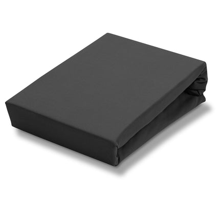 JERSEY SOFT Split-Topper-Spannbetttuch Off Black