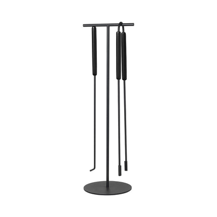 Conjunto de chimenea ASHI de 3 piezas Roble negro