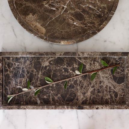 HAMMAM tray rechthoek Brown