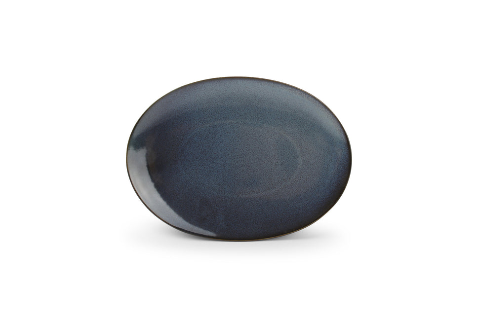 CIRRO plat bord ovaal 24 cm - Dark blue