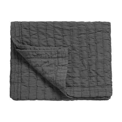 PURE 64 sengetæppe Off Black 180x260 cm