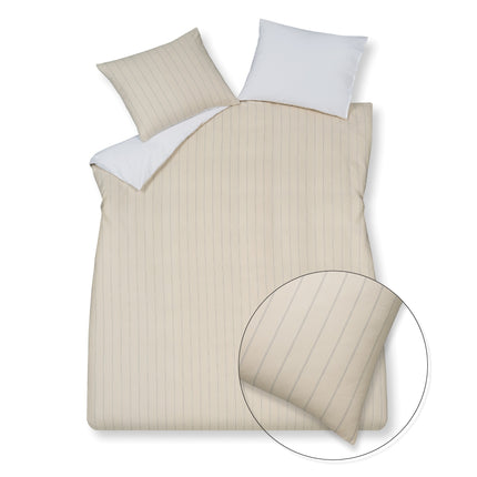 Dynebetræk <tc>HOME</tc> Puglia Cream Tan 140x220 cm (percale bomuld)
