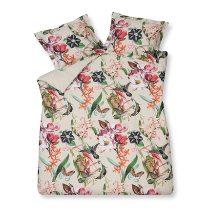 Housse de couette FLOWER MIX Cream Tan 200x220 cm (coton satiné)