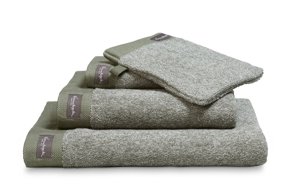 <tc>HOME</tc> Mouliné Olive washcloth (set/6)
