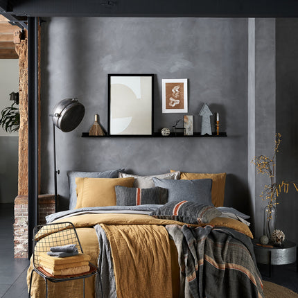 Dekbedovertrek Pure 07 Cool Grey 200x220 cm (linnen / satijnkatoen)