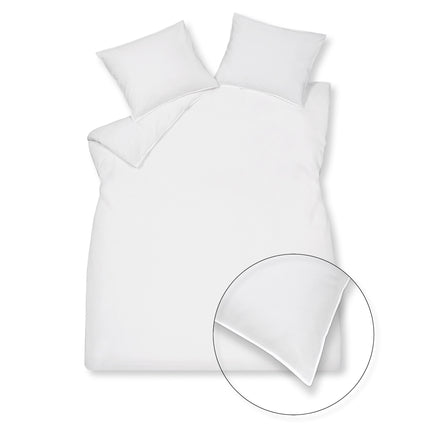 WASHED COTTON dekbedovertrek White 140x220 cm