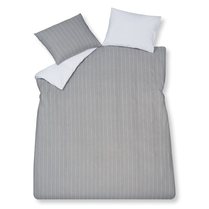 Dynebetræk <tc>HOME</tc> Puglia Grå 140x220 cm (percale bomuld)
