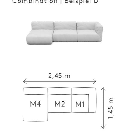 GROW lounge sofa D1 (Coal)