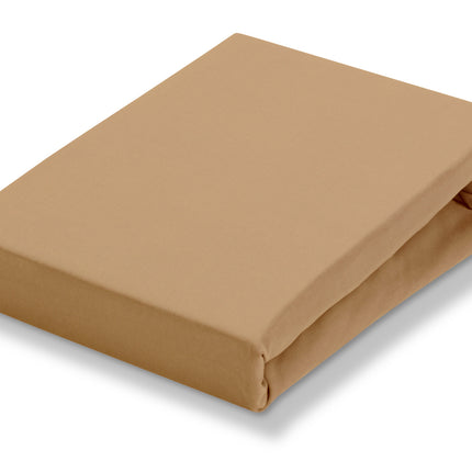 JERSEY SOFT topper fitted sheet Toffee