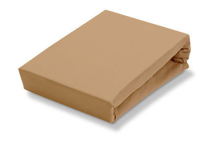 JERSEY SOFT topper fitted sheet Toffee