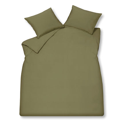 WASHED COTTON dekbedovertrek Martini Olive 200x220 cm