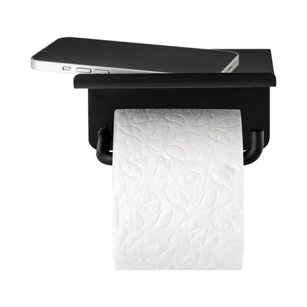 MODO toiletrulleholder med platform Sort