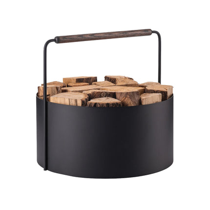 Panier à bois de chauffage ASHI Chêne Brun grand