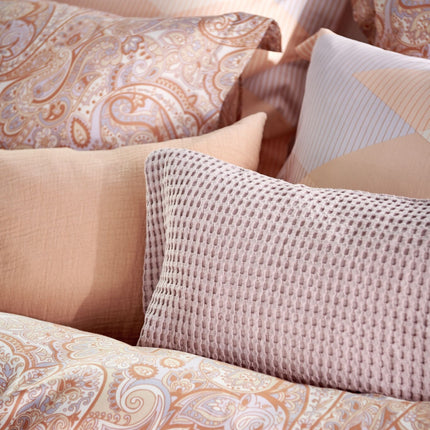 Dynebetræk GLAZE Abrikos Blush 240x220 cm (satin bomuld)