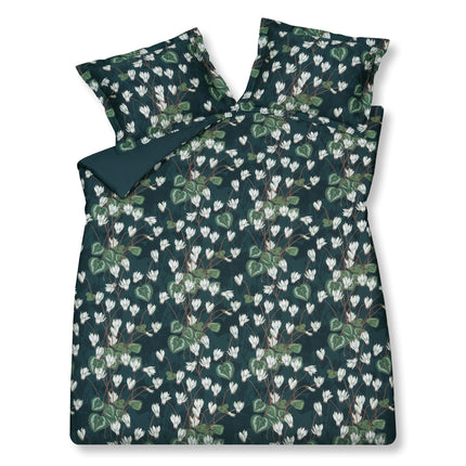 Housse de couette GREEN FEVER Encre Bleue 140x220 cm (coton satiné)