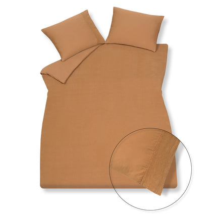 Copripiumino PURE 07 Cognac 200x220 cm (lino/cotone satinato)