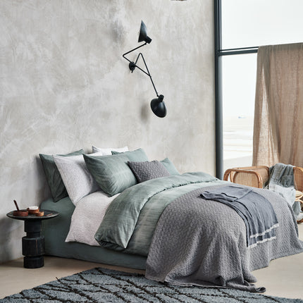 Kussensloop PURITY 79 Smoke Green 60x70 cm (linnen / katoen)