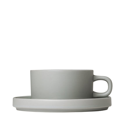 PILAR 2 tazze da tè 170ml con piattino Mirage Grey