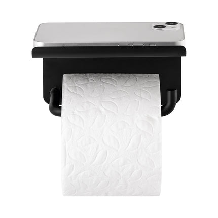 MODO toiletrulleholder med platform Sort