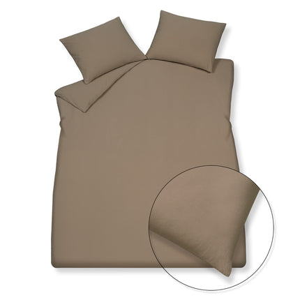PURE 66 dekbedovertrek Taupe 140x220 cm