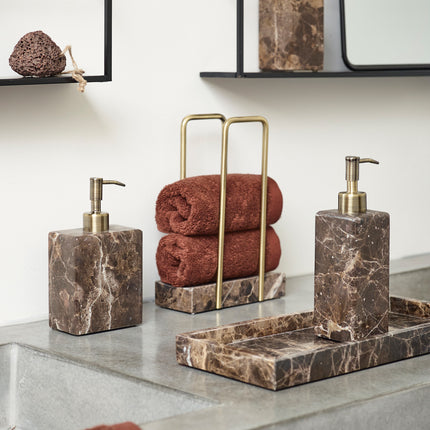 HAMMAM tray rechthoek Brown