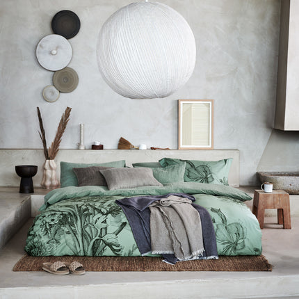 Copripiumino PURITY 79 Smoke Green 200x220 cm (lino/cotone)