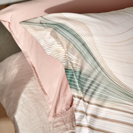 Dekbedovertrek FLOWING Cream Tan 140x220 cm (satijnkatoen)