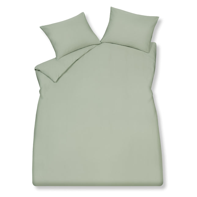 Bettbezug <tc>HOME</tc> 98 Rauchgrün 140x220 cm (Tencel-Satin)