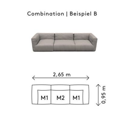 GROW loungebank B Earth Boucle